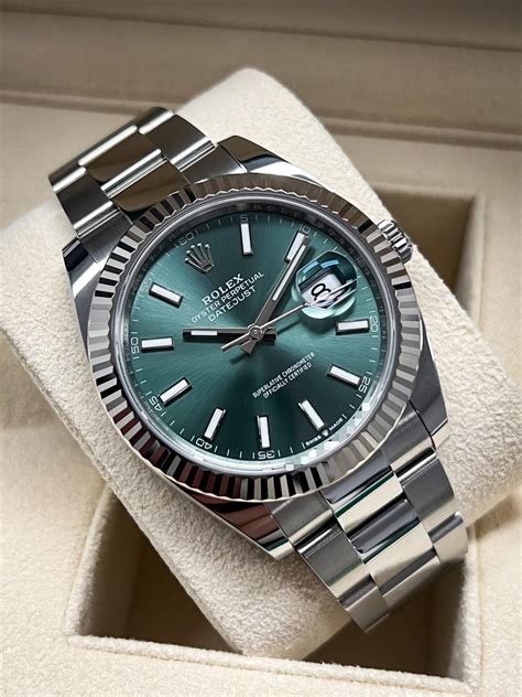 most popular green face rolex|rolex 41mm date just mint dial.